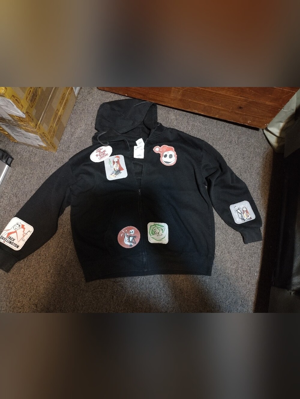 Disney Tim Burtons Nightmare Before Christmas Zip-Up Hoodie Size XXL